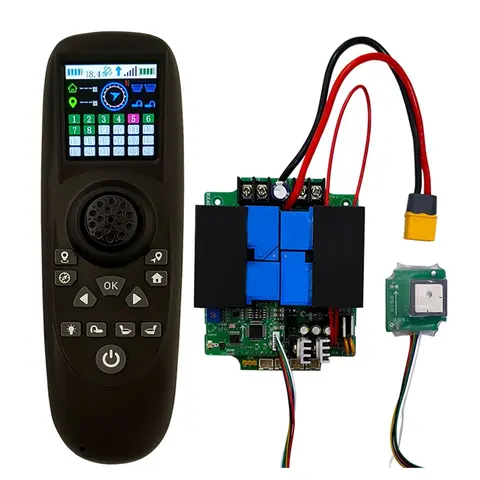RX40G 무선 리모컨 키트, 한 손 송신기, 플라스틱 GPS 원 클릭 리턴, RC 터그 보트