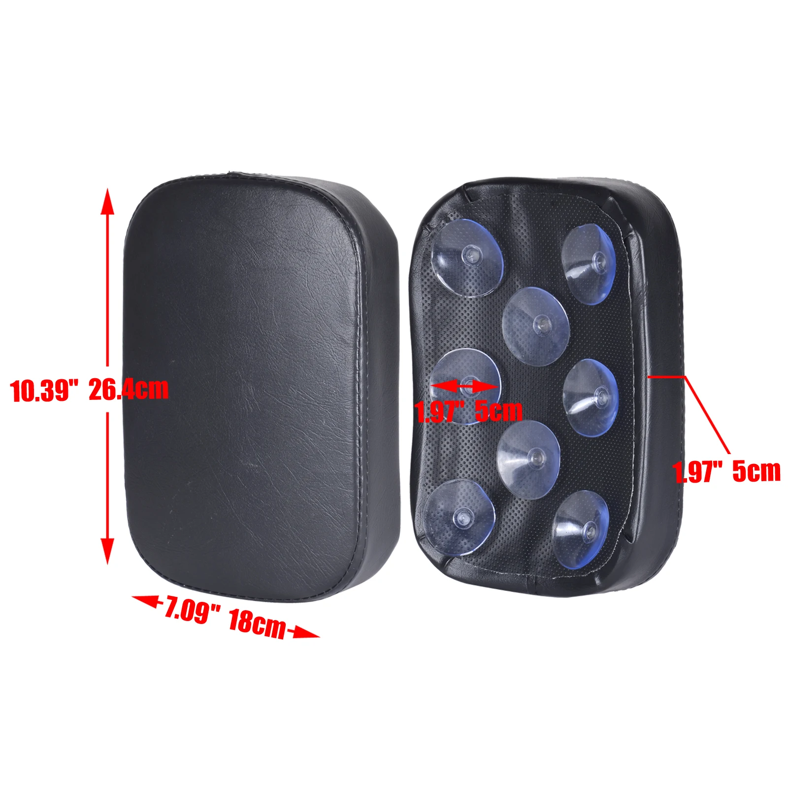 Motorcycle Pillion Pad 8 Suction Cups Rear Passenger Cushion Suction Seat For Harley Sportster Softail Touring XL883 1200 48