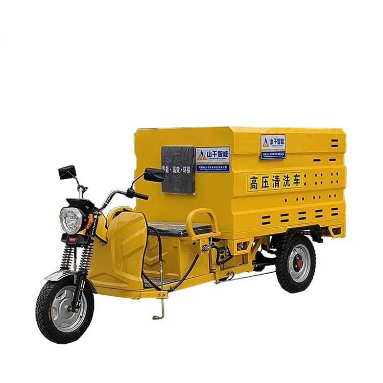 2024 Gasoline Cleaning Truck Electric Cleaning Car Sweeper Marble Automatic Floor Washing Tricycle Water Bowser Truck