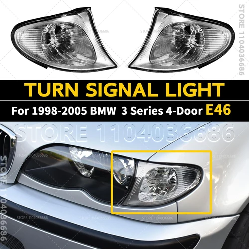 Para 1998-2005 E46 BMW Serie 3 luz intermitente de esquina de 4 puertas (sin bombilla) 63137165853 63137165854 63137165859 63137165860