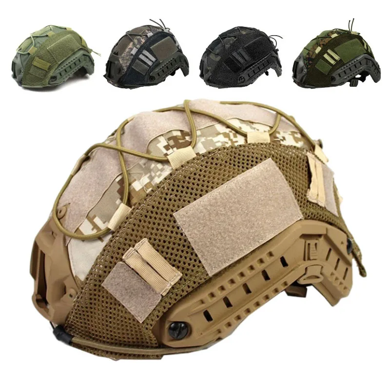 Camouflage Helmet Cover For Ops-Core PJ/BJ/MH Fast Helmet Cover Tactical Hunting CS Wargame Outdoor Sport