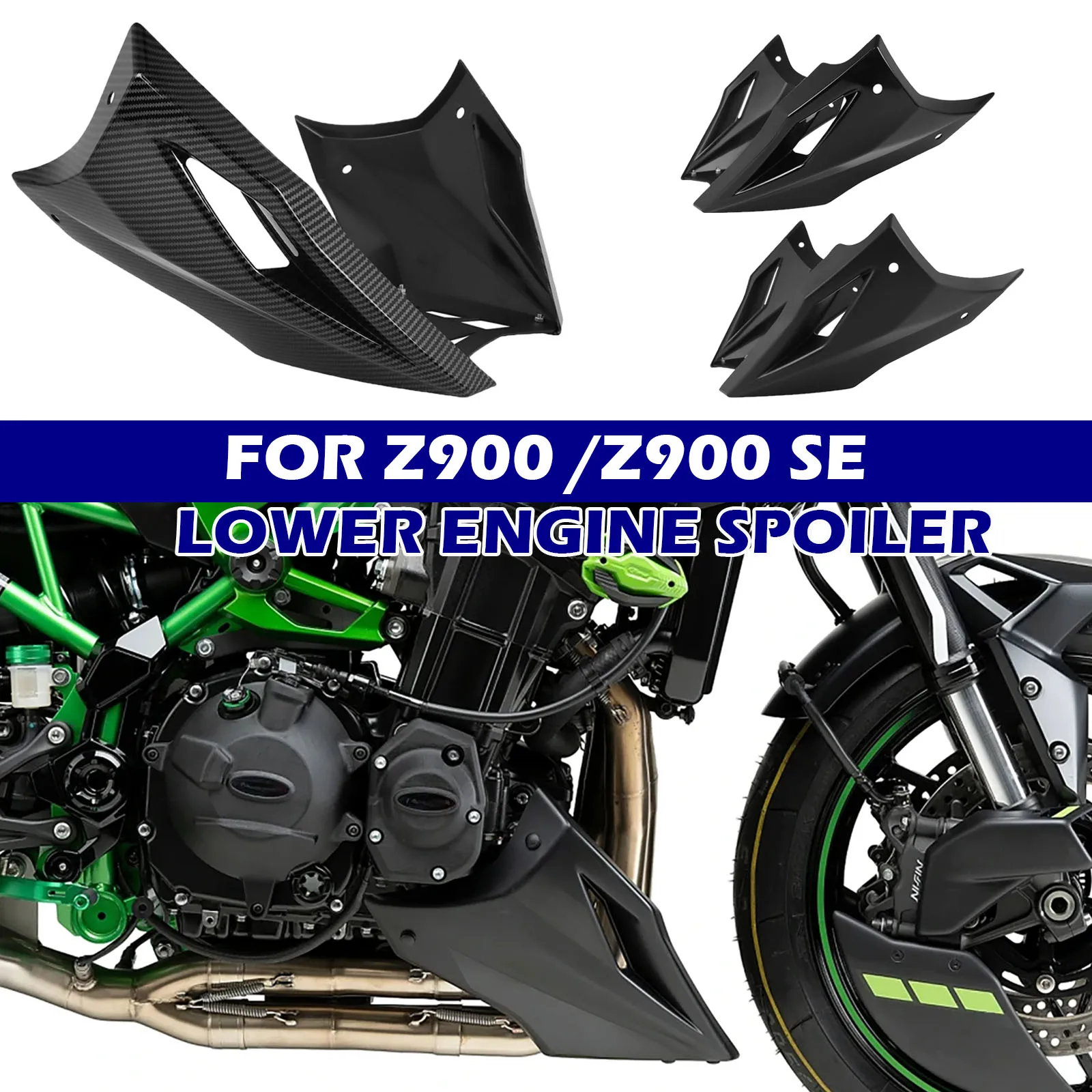 For KAWASAKI Z900 Z 900 2017-2026 Z 900 SE Motorcycle Engine Chassis Protector Lower Skid Plate Belly Pan Guard Sump Guard