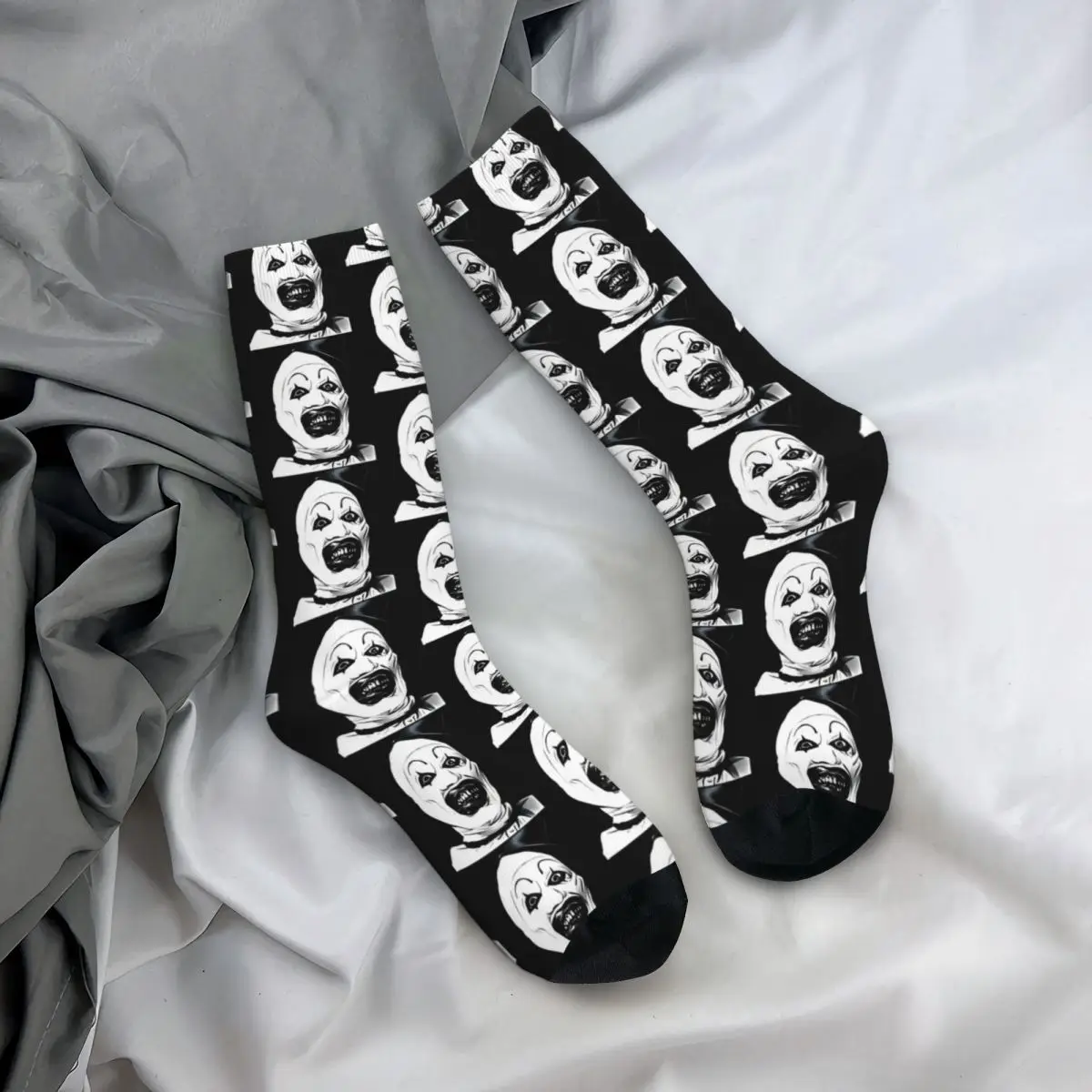 Calcetines divertidos de arte para hombre, patrón impreso de regalo, payaso Retro, películas de terror, Hip Hop, informal