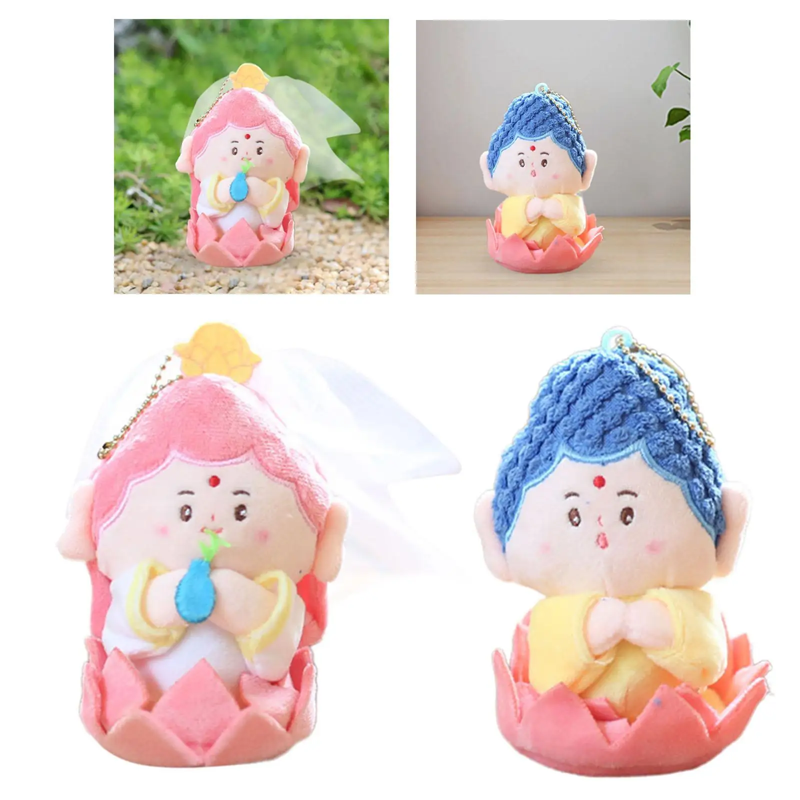 Cartoon Lucky God Plush Toy Decoration Cute Key Chain Pendant Backpack Bag Pendant Plush Keychain Pendant for Children Men Women