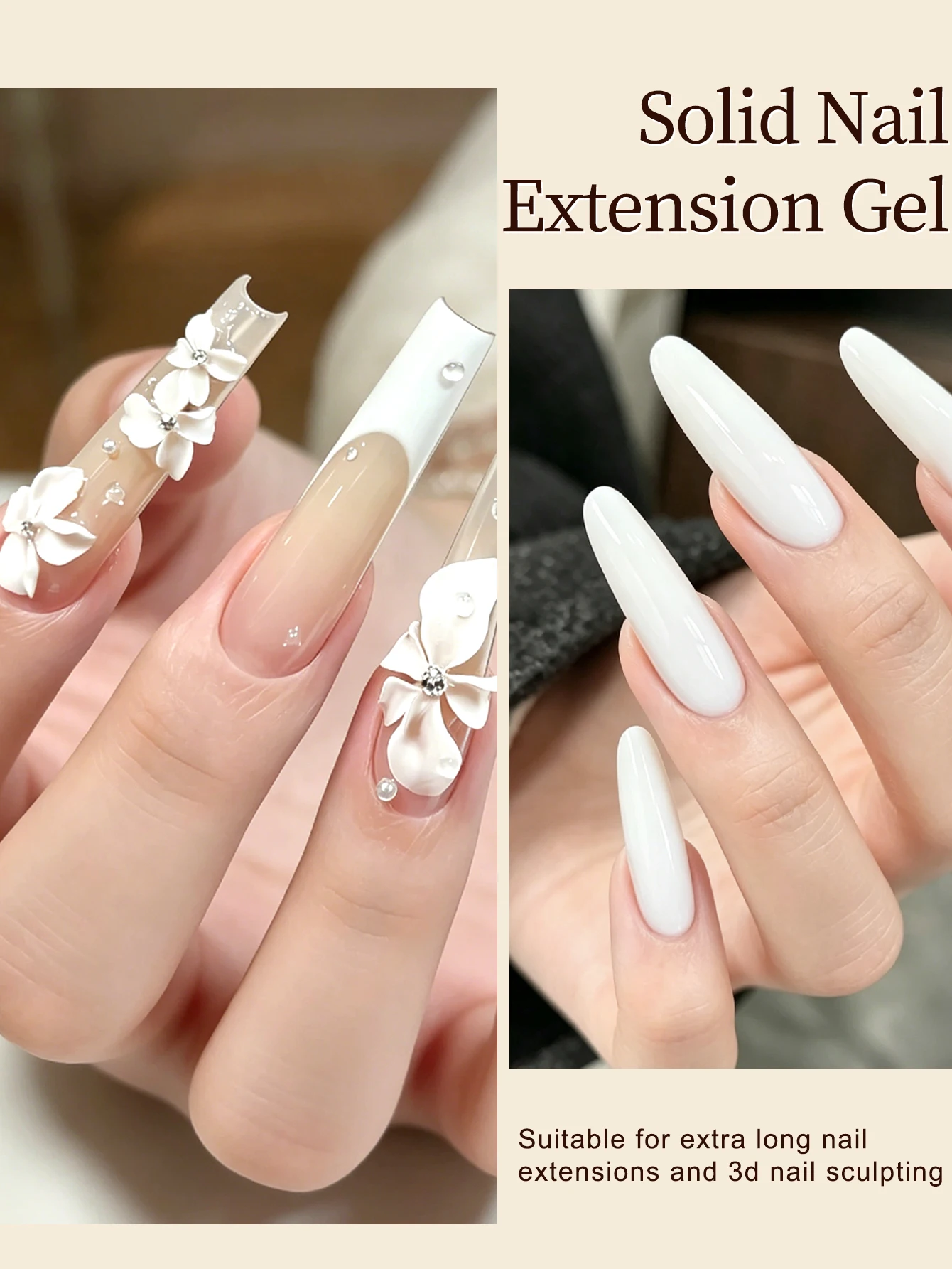 1 Stück 100g Weißes Nagelverlängerungsgel, 3D-Modelliergel für Naturnagelspitzen, UV/LED-Gel mit Hochglanz-Finish, ablösbar. – Detail 8