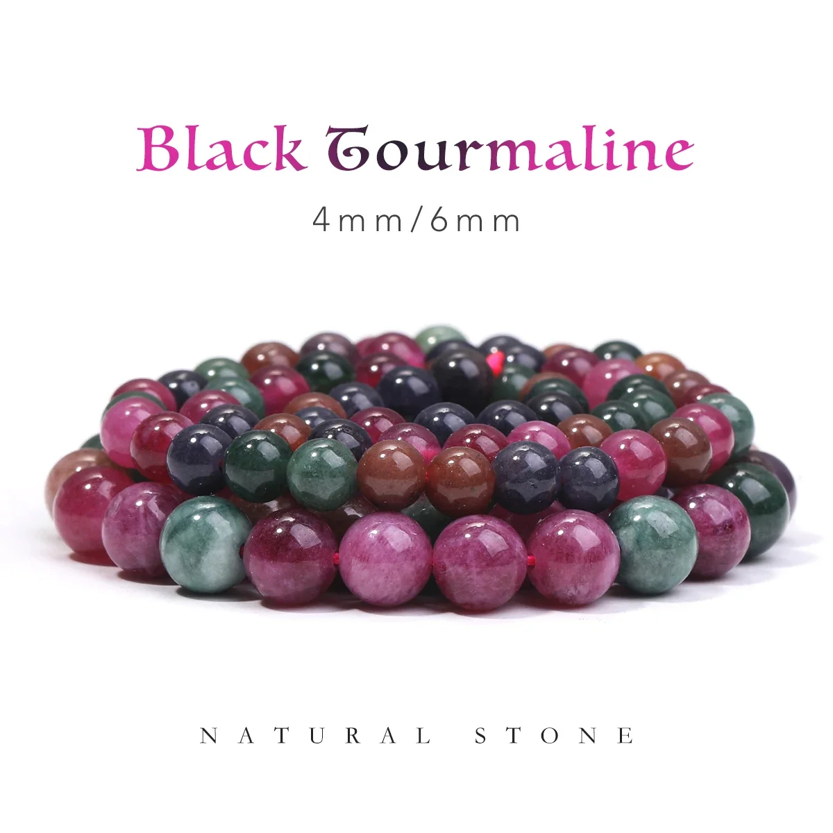 

Colorful Tourmaline 8/6mm Natural Stone Beads DIY Bracelet Necklace Jewelry Accessories Loose Bead Wholesale drop shipping