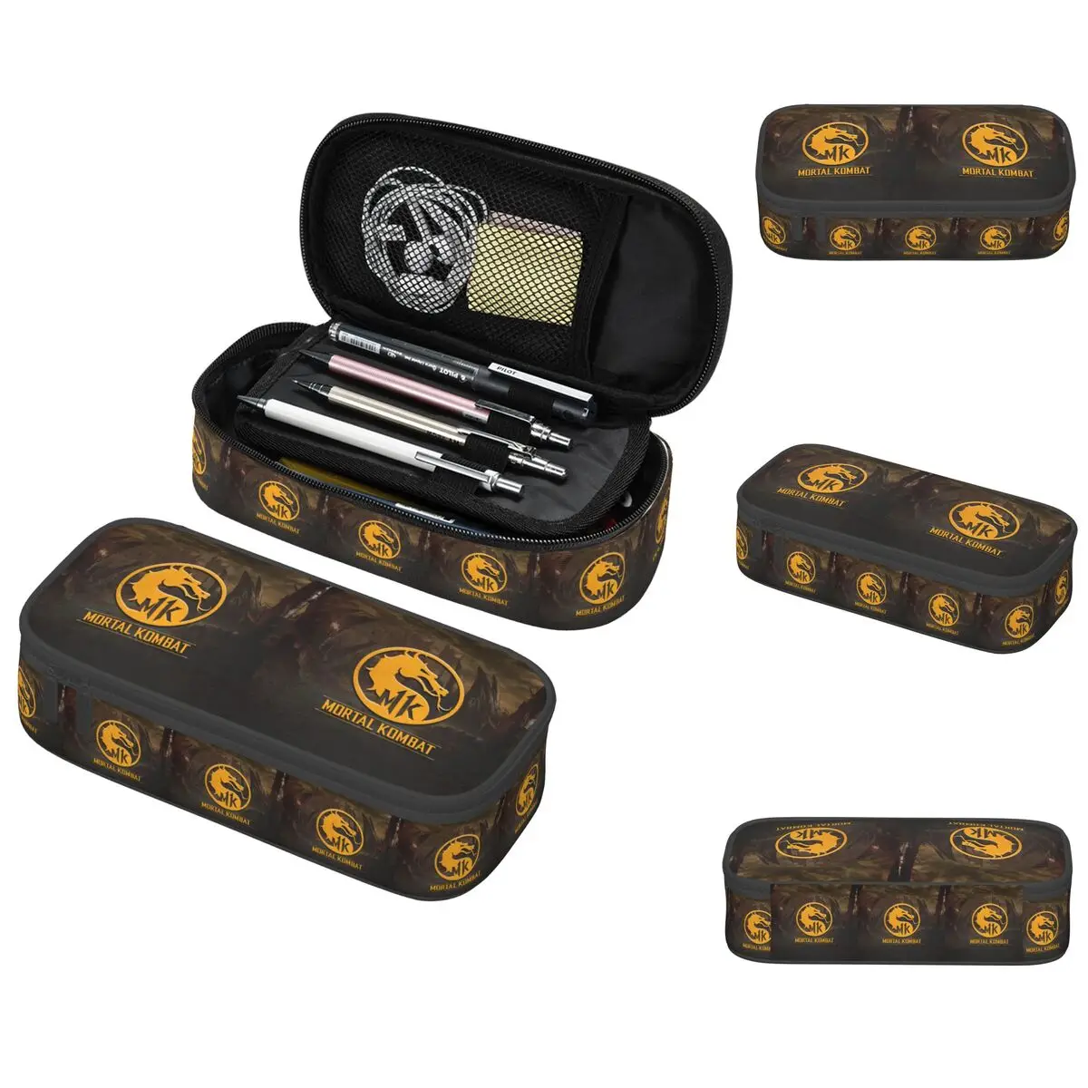 مقلمة بشعار مورتال كومبات لهدايا الطلاب صندوق القلم حقيبة أقلام رصاص لوازم القرطاسية حقيبة حامل القلم