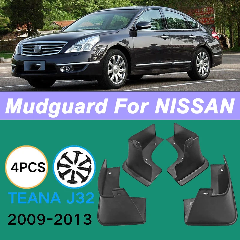 

For Nissan Teana J32 2009-2013 Automotive Mudguard Waterproof Prevent Mud Splashing Car Mud Flaps Fender Trim 4pcs Accessories