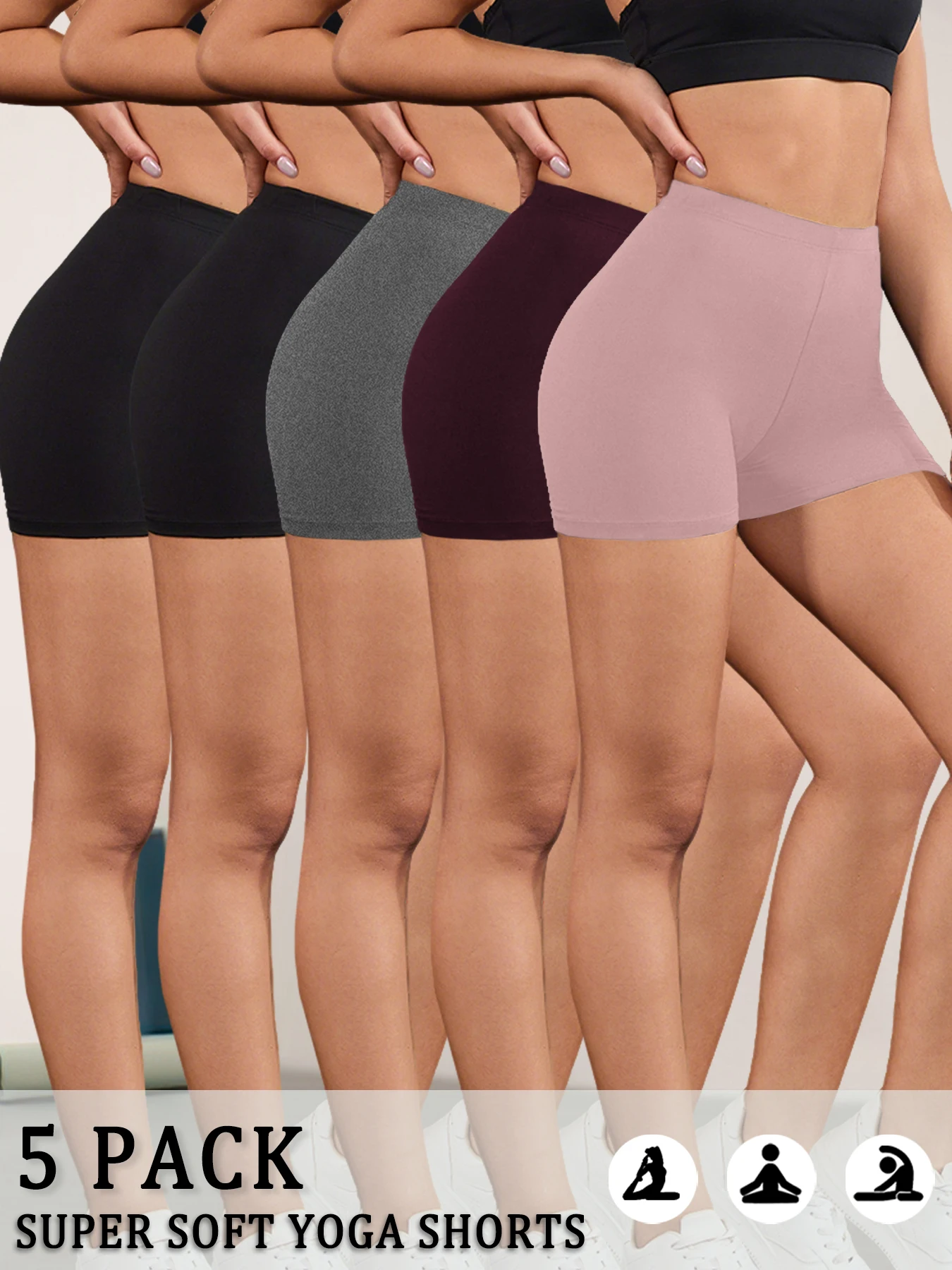 

Комплект байкерских шорт для женщин, супер мягкие, не прозрачные, для тренировок, йоги, бега, езды на велосипеде, с эффектом пуш-ап, для тренажерного зала, фитнеса, женская спортивная одежда