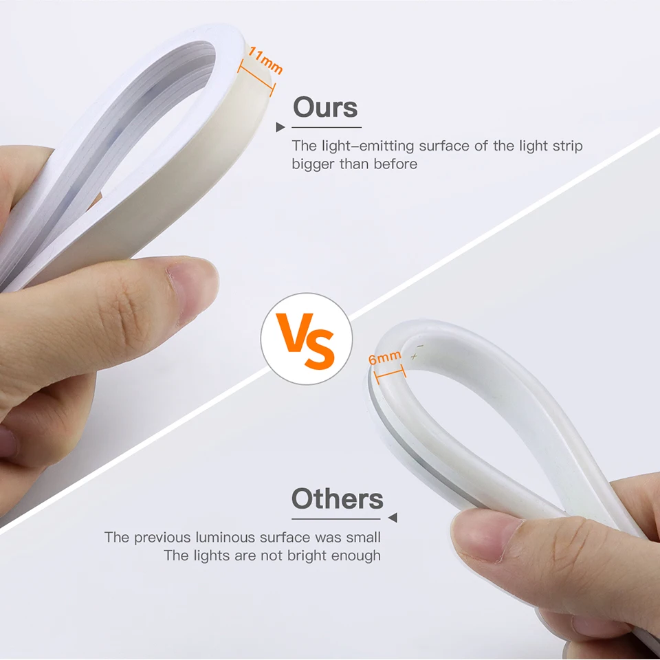 5V USB Touch Sensor LED Neon Light Strip Flexible Dimmable Waterproof Belt for Room Wall Decoration Lighting Tape