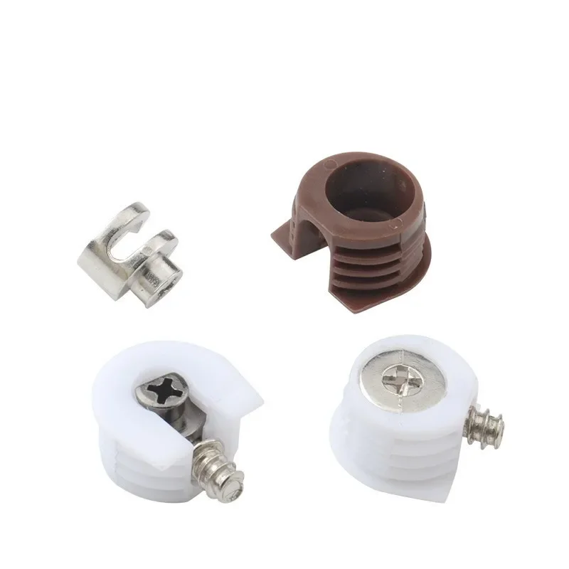 2 Set Invisible Two-in-One Connector Screw Fastener Hidden Laminate Cabinet Wardrobe Assembly Furniture Combined Fastener