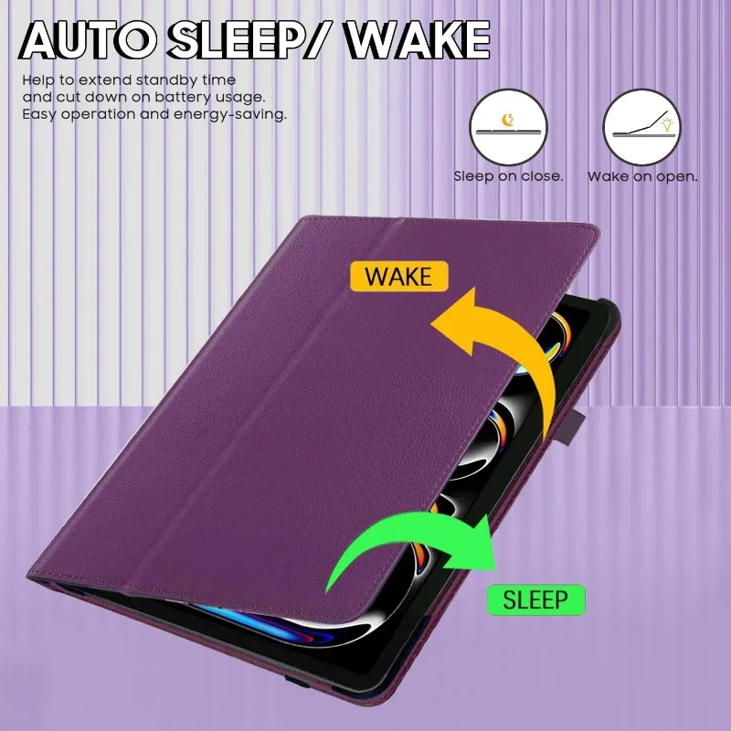 Flip Case For iPad Air 13 2024 M2 Smart Cover iPad Pro 13 M4 Pro 12.9 2015/2017/2018/2020/2022 PU Leather Protective Funda Shell