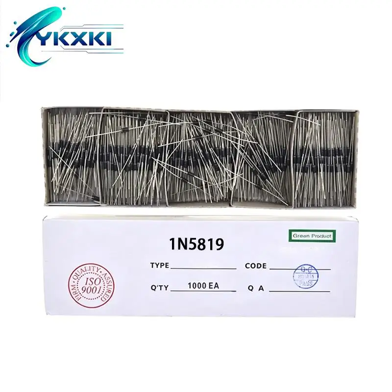 100-5000pcs 1N5819 IN5819 1A 40V DO-41 Schottky Diode Rectifier Diode strapping Bulk（1000PCS）