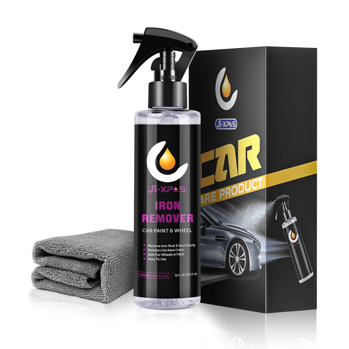 Car Paint & Wheel Iron Particles Powder Cleaning Super Rust Dust Remover Spray Metal Surface Defender Auto Rim Cleaner