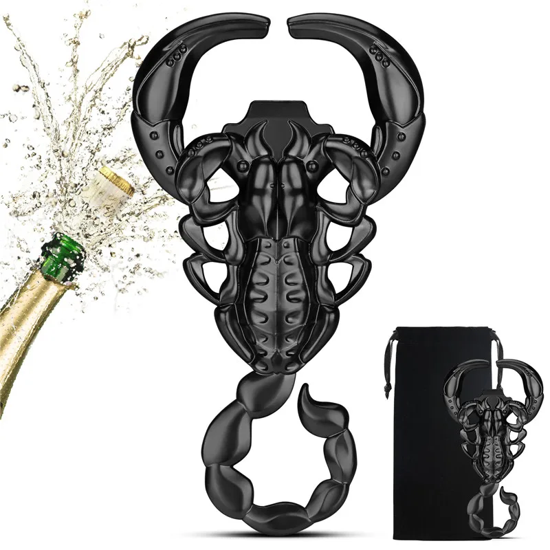 Unique Scorpion Shaped Bottle Opener Metal Beer Corkscrew for Home Kitchen Bar Tool Party Club Wedding Opening Tool Gift Set