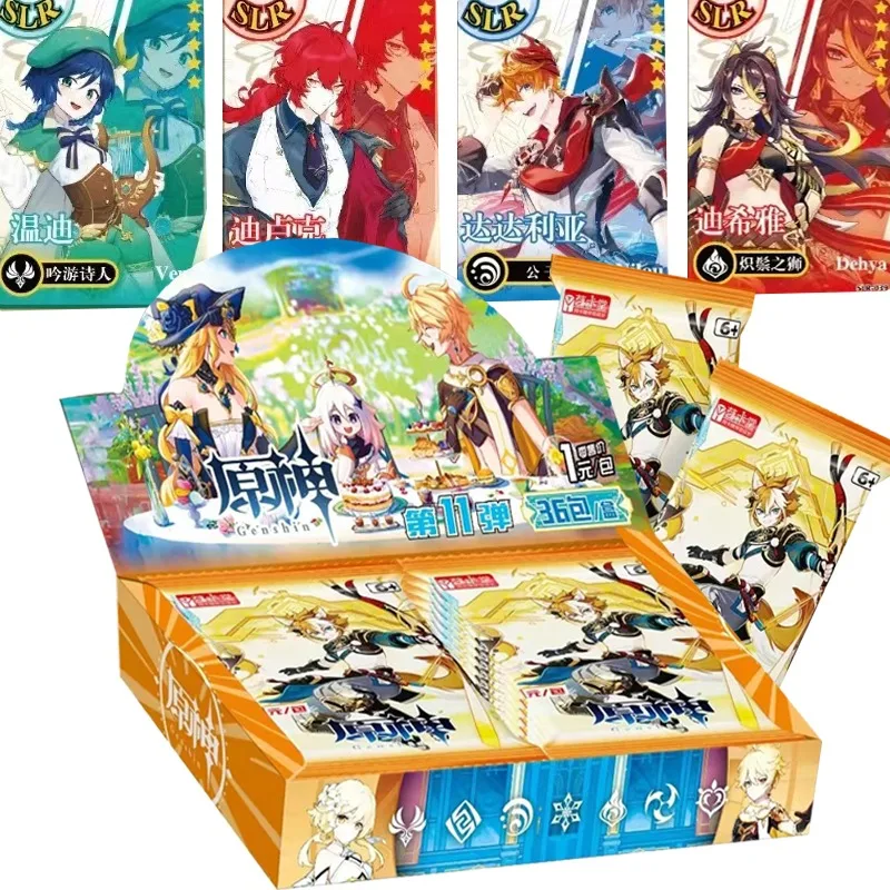 

Original Genshin Impact Cards Booster Box Anime Project TCG Game Character Collection Cards Games Rare Toys Child Birthday Gifts