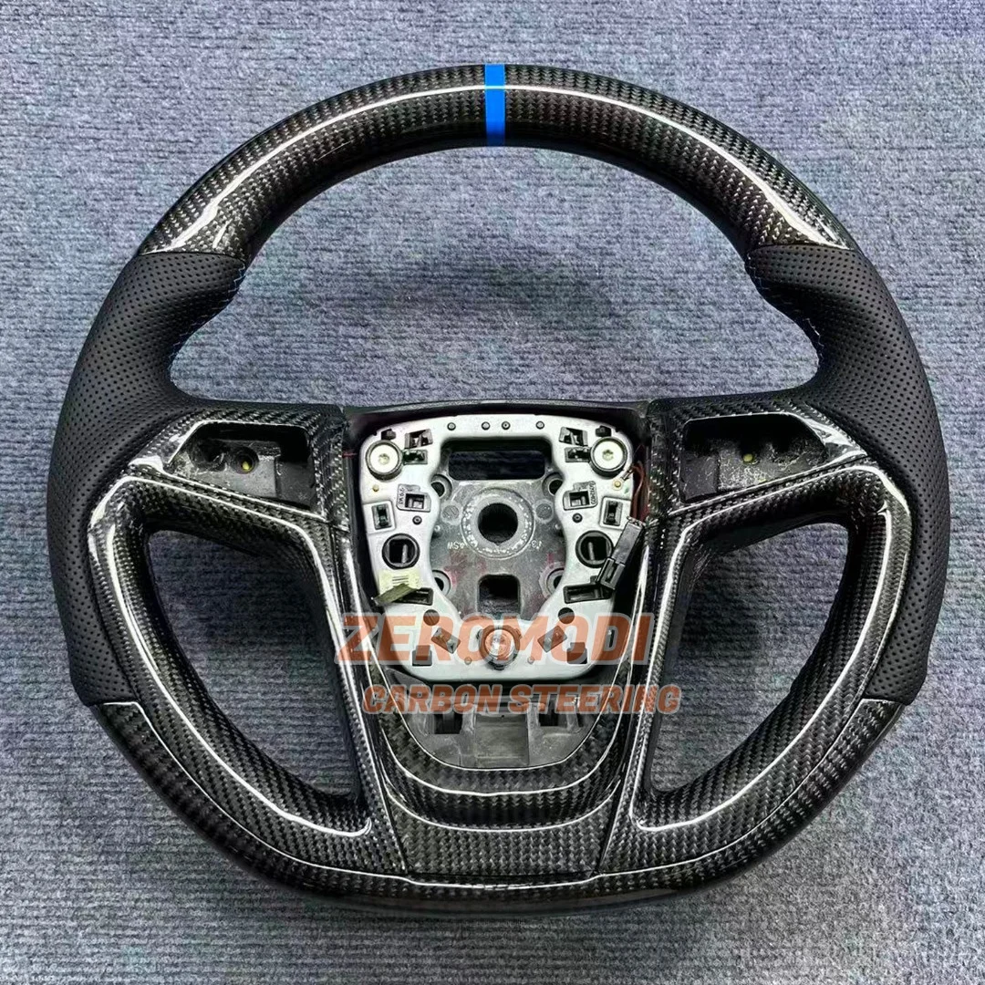 Real Carbon Fiber Steering Wheel with Leather Replacement for Opel Insignia Auto Interior Parts