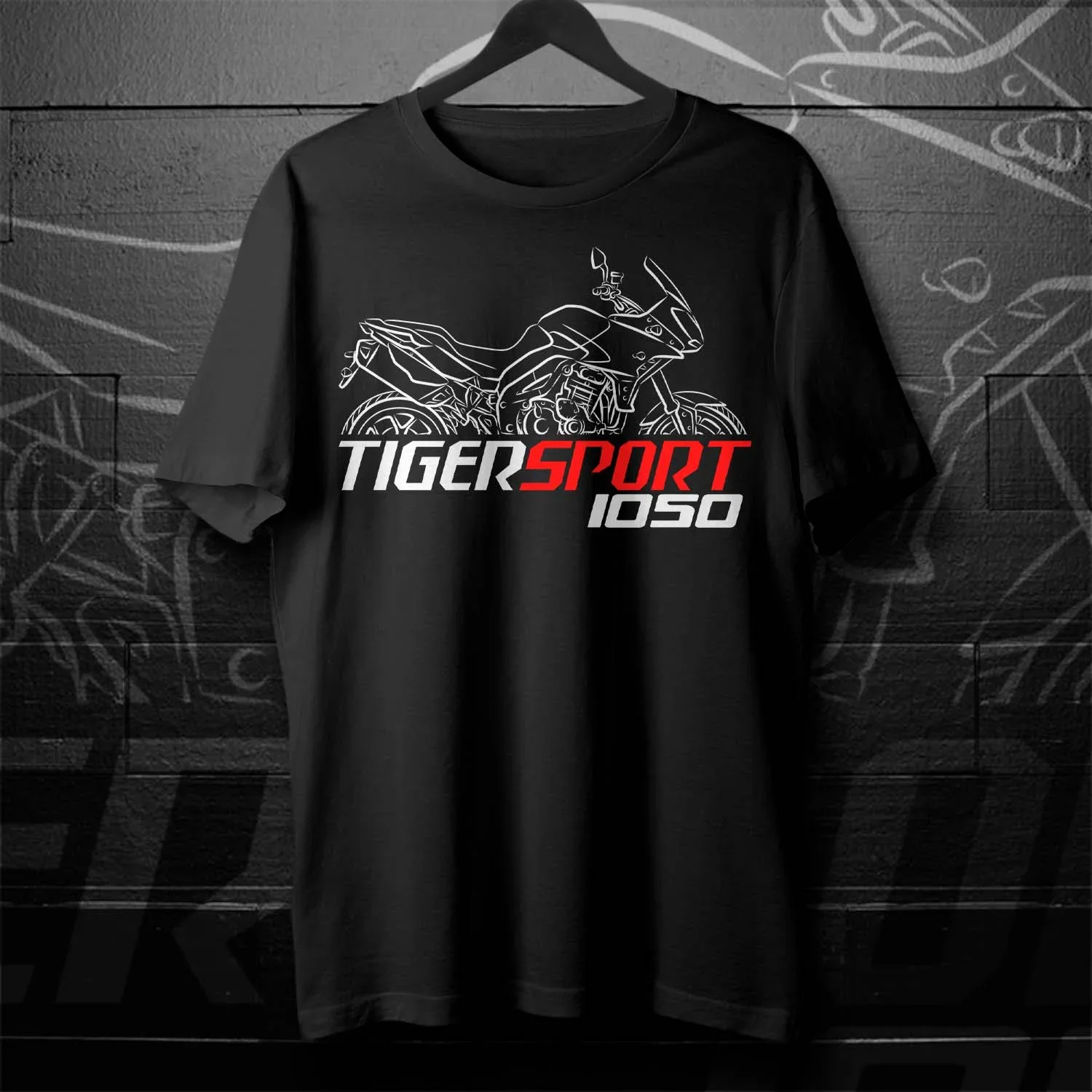 2009-2021 Models British Tiger Sport 1050 Motorcycle T-Shirt 100% Cotton O-Neck Short Sleeve Casual Mens Tee Rider Streetwear