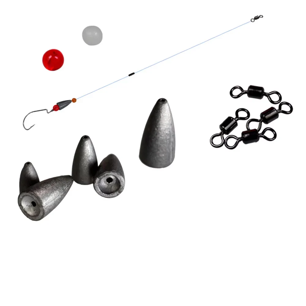 THKFISH 339 قطعة تكساس تلاعب كارولينا تلاعب عدة 2 جرام 3.5 جرام 5 جرام 7 جرام 10 جرام رصاصة الرصاص غرق 4 مللي متر 6.5 مللي متر مضيئة الصيد الخرز يدور ربط #2