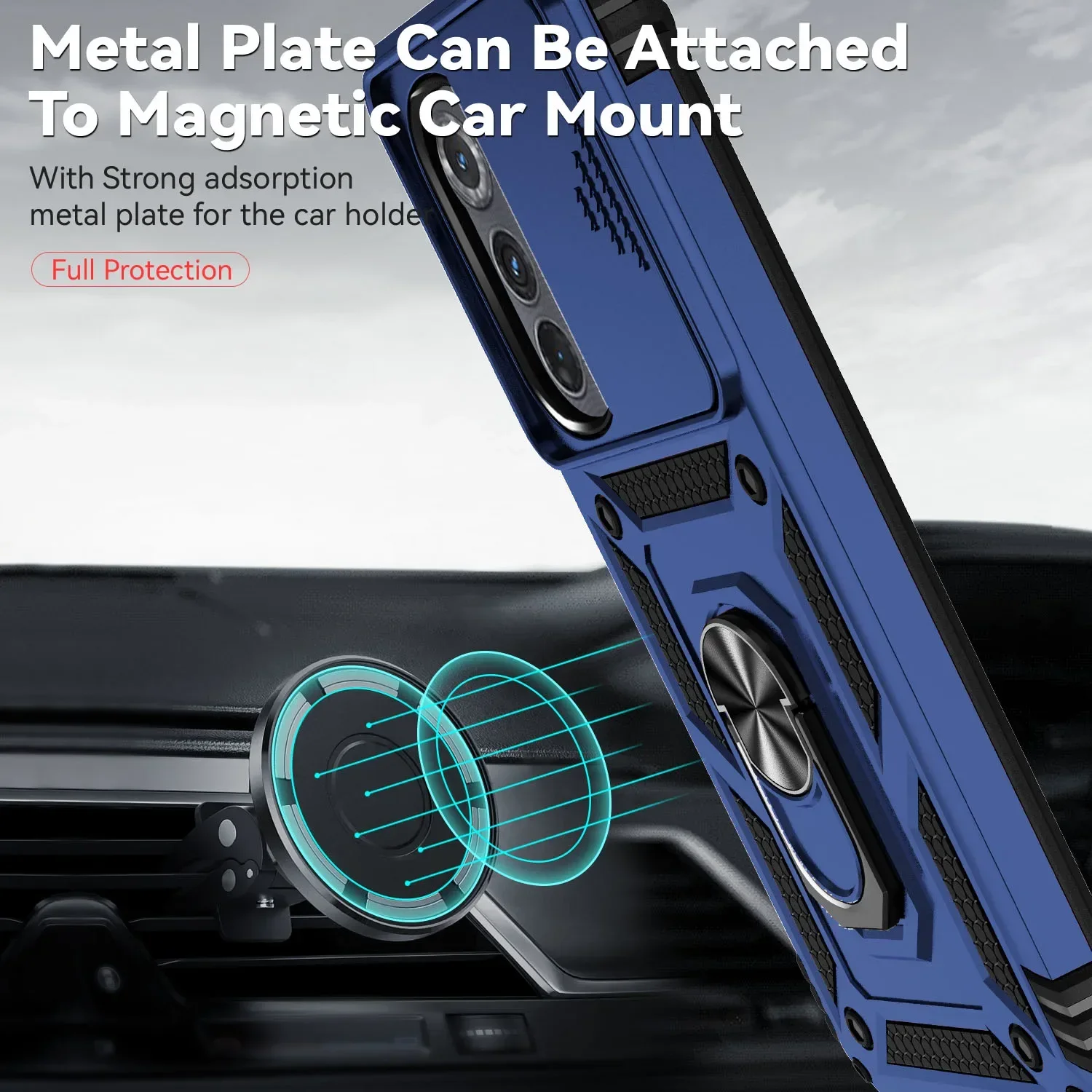 Para Motorola Moto Edge Plus 2023 2022 2024 Funda de silicona para teléfono soporte de anillo cubierta deslizante Funda protectora para cámara Funda