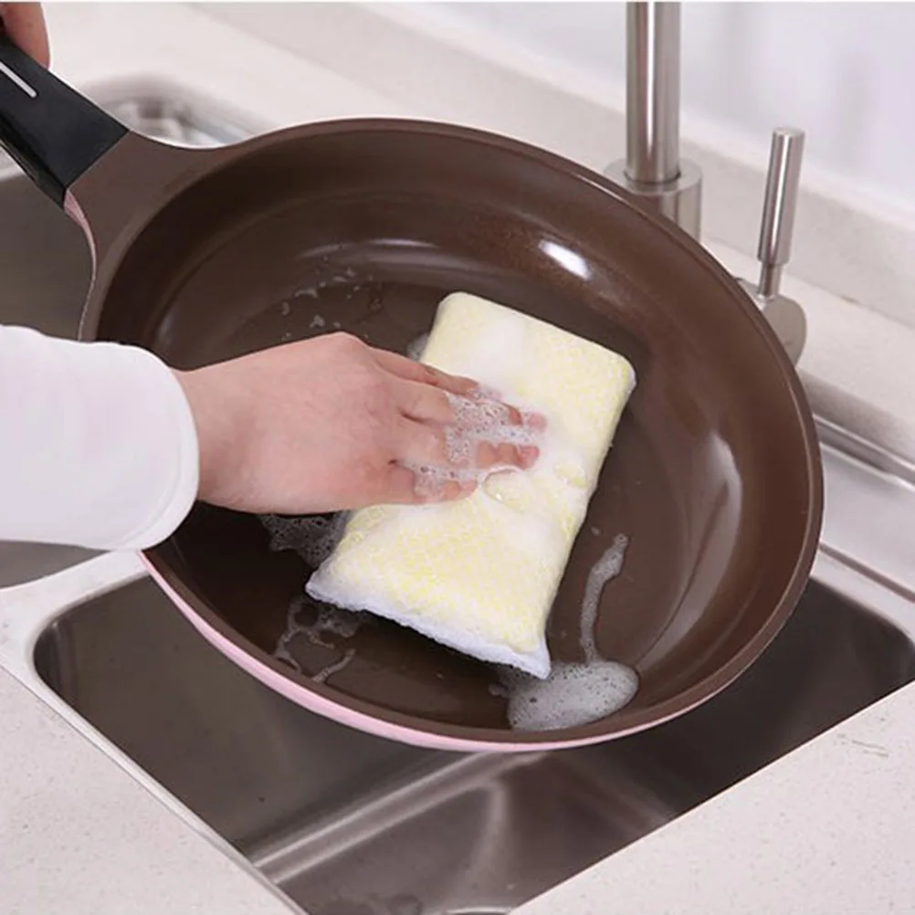 

5pcs Sponge Dish Bowl Kitchen Cleaning Sponge With Net Surface, Lightweight Scrubber For Dishwashing, Cup Bowl Cleaning,