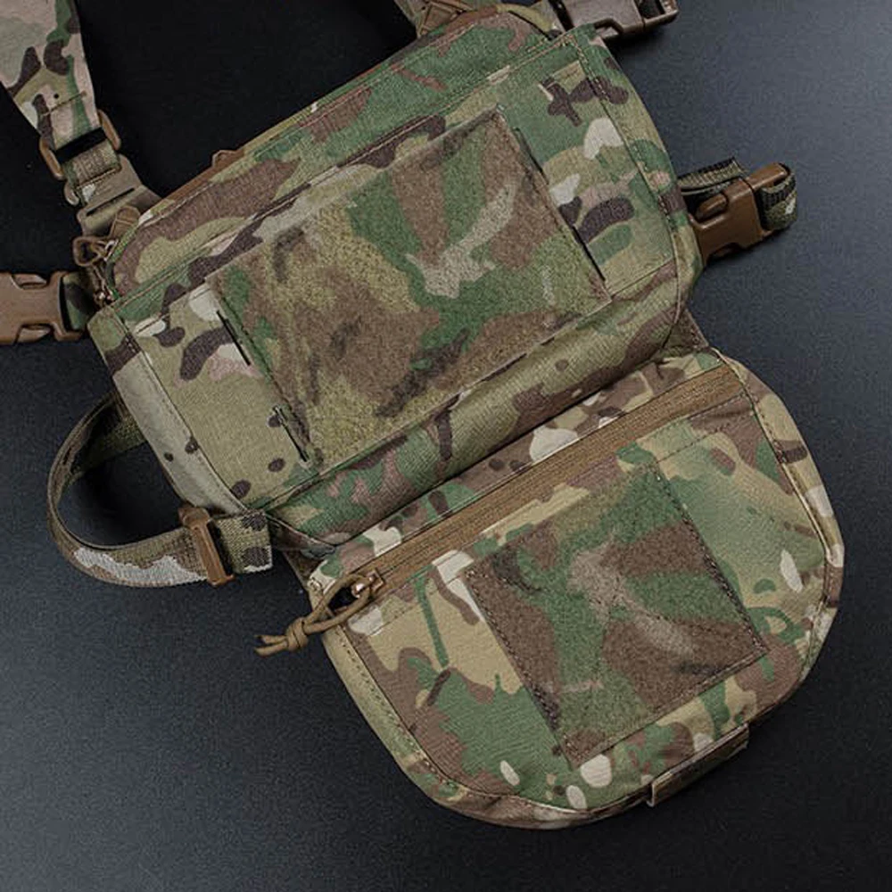 

Outdoor Tactical Chest Hanging Accessory Bag Large JPC CPC Vest Compatible Tactical Gear Organizer