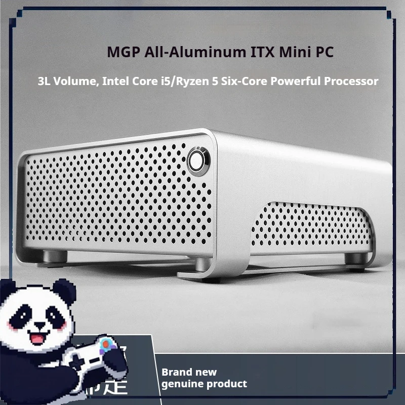 3l All Aluminum Mini Itx Host Cnc Integrated Appearance I5/R5 Six Core Powerful Processor Portable Office Game Desktop Host