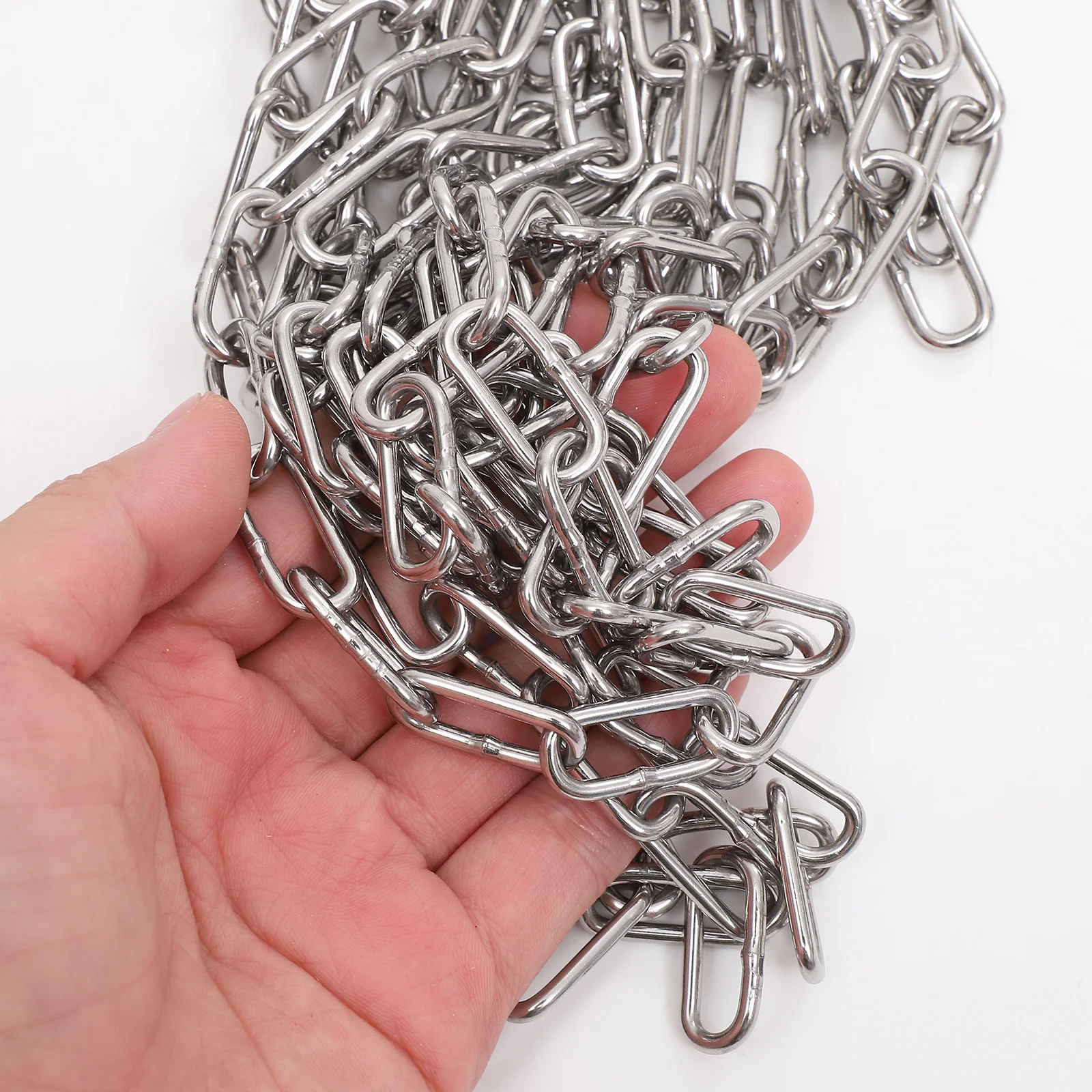 Heavy Duty Chain Lock Safety Fence Decor Galvanized Iron Driveway Barrier Parking