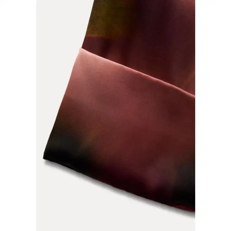 Autumn Winter Loose Fit round Ne Long Sve Printed Silk Satin Feel Women's irt Comfortable Casual Commute Sle 27505