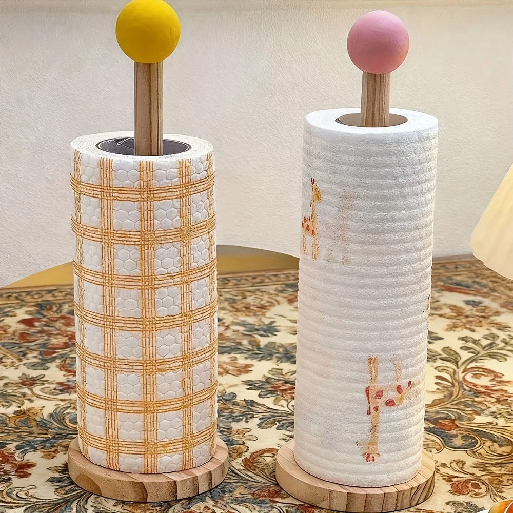 1pc Kitchen Tissue Holder Paper Towel Roll Holder Plastic Wrap Holder Disposable Wipe Organizer Countertop Multi Use