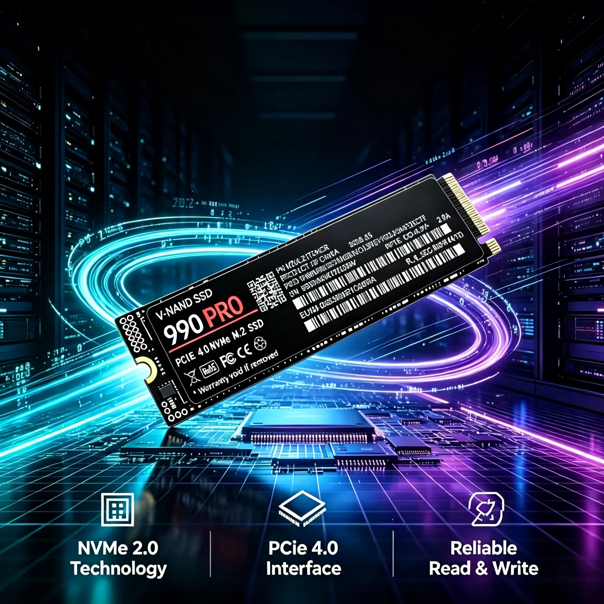 M.2 NVMe 990PRO Original SSD 1TB2TB Internal Solid State Hard Drive High Speed Internal Hard Disk for Laptop Desktop Notebook PC