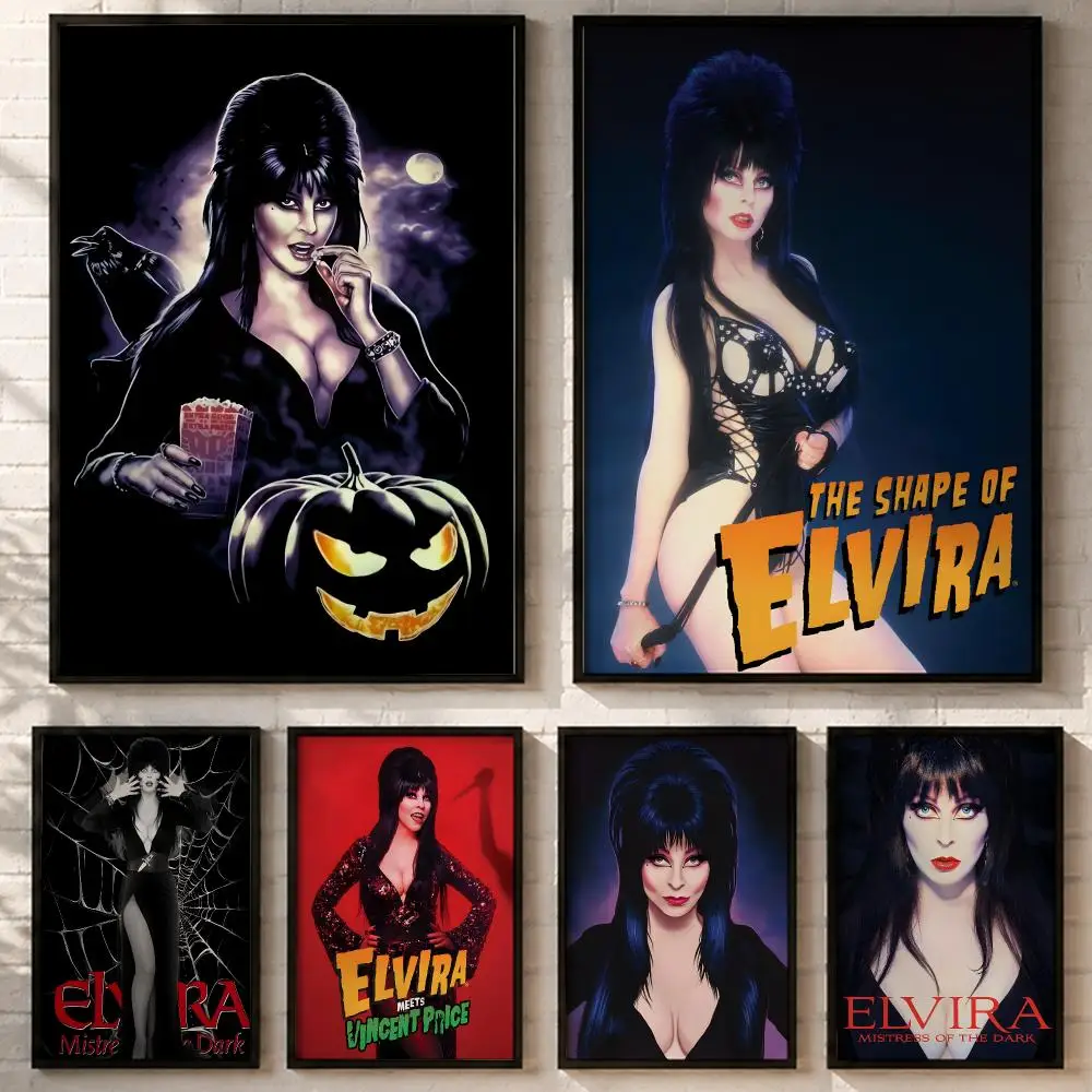 Elvira Mistress Dark Poster HD poster wall art self-stick no-residue for home cafe office great gift