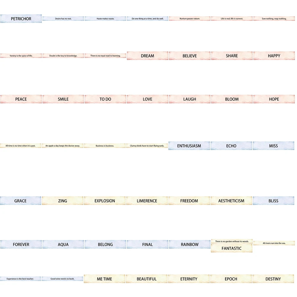 50PCS Retro Diary Words Stickers Car Diary Book Guitar Laptop Luggage Funny Motorcycle Skateboard Graffiti Decals Phone Sticker