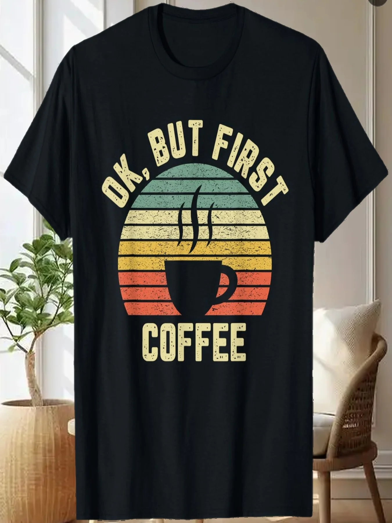 

ОК, но первая кофейная рубашка. Забавная футболка для любителей кофе.