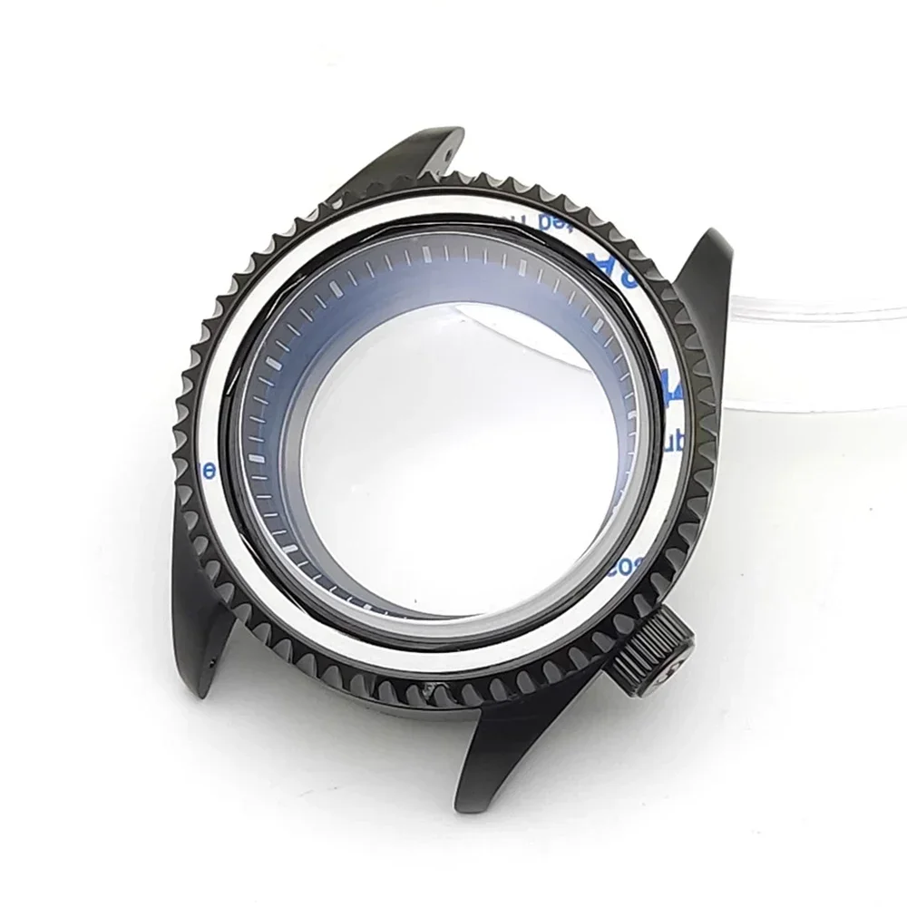 อัพเกรดใหม่หนา Double-Layer Sapphire Glass นาฬิกา S Crown สแตนเลส 42 มม.สําหรับ NH35 NH36 การเคลื่อนไหว SKX007