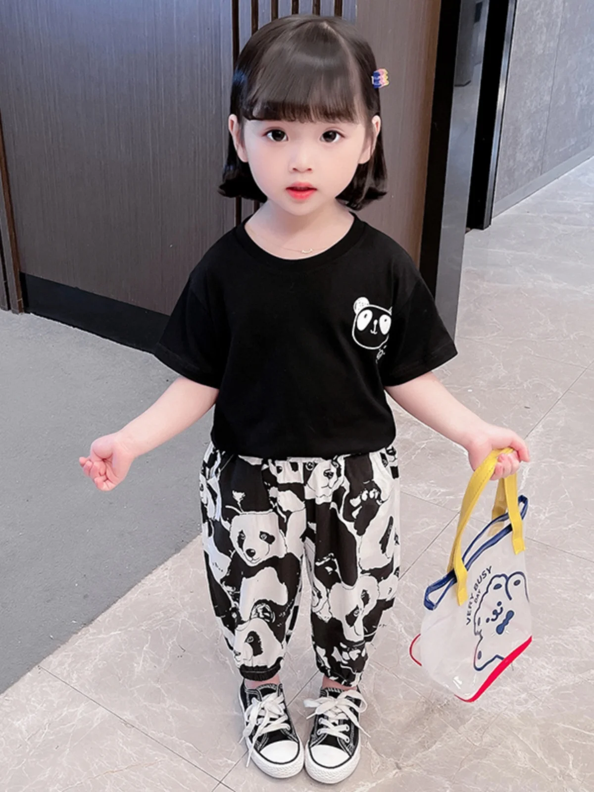 Faionable Conjunto de traje de verano para niñas pequeñas Conjunto de dos piezas para niñas Moda coreana Sle bordado l Cintura Crop P...