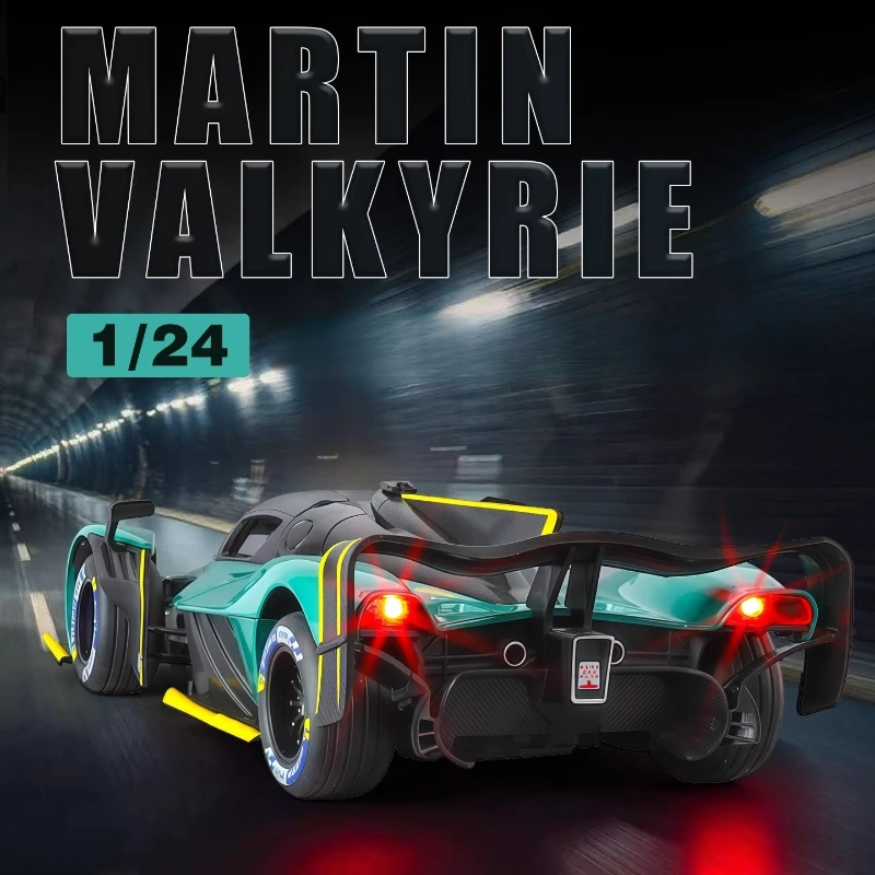 

1:24 Валькирия Гоночный автомобиль из сплава металла, литая под давлением модель автомобиля, игрушка, звуковой и световой автомобиль, игрушки для мальчиков, подарки для детей