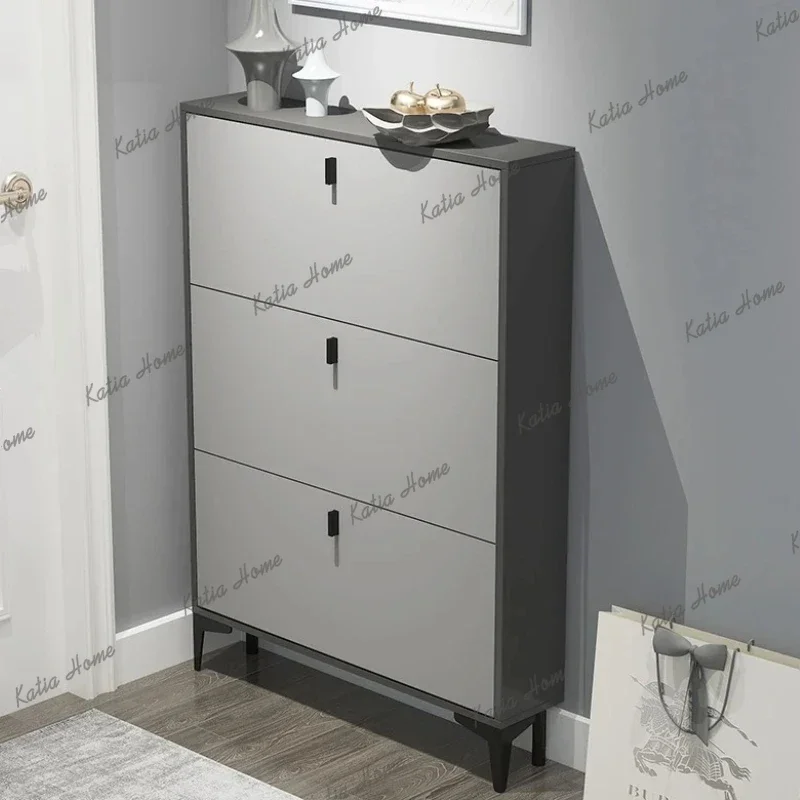 Factory Direct Drawer Modern Shoe Rack Assembled Vertical Designs Hallway Ultra Thin Shoe Rack Living Room Dorm Porta Scarpe Hom