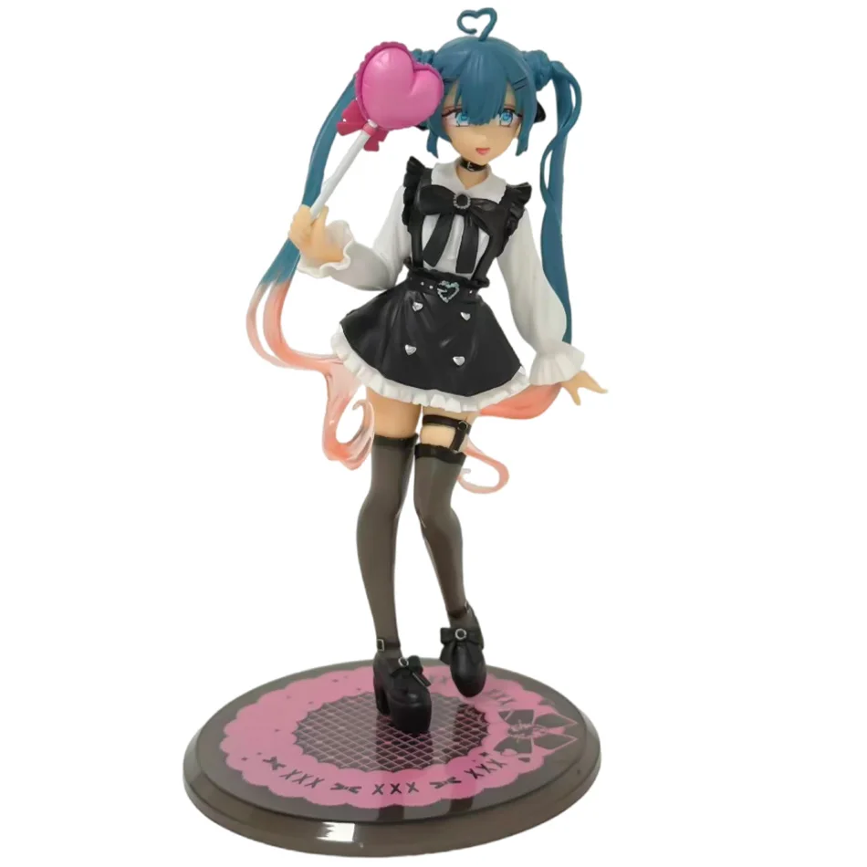 Anime Hatsuned Miku Figure Subculture Outfit Heart Stick Cute Girl PVC Collectible Model Toy Gift Hot In Stock view 4