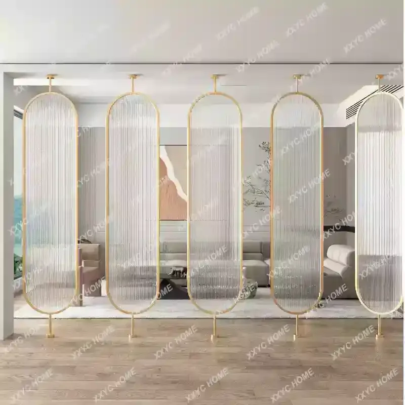 Nordic light luxury screen partition simple household entrance entrance tempered Changhong glass living room shielding wall