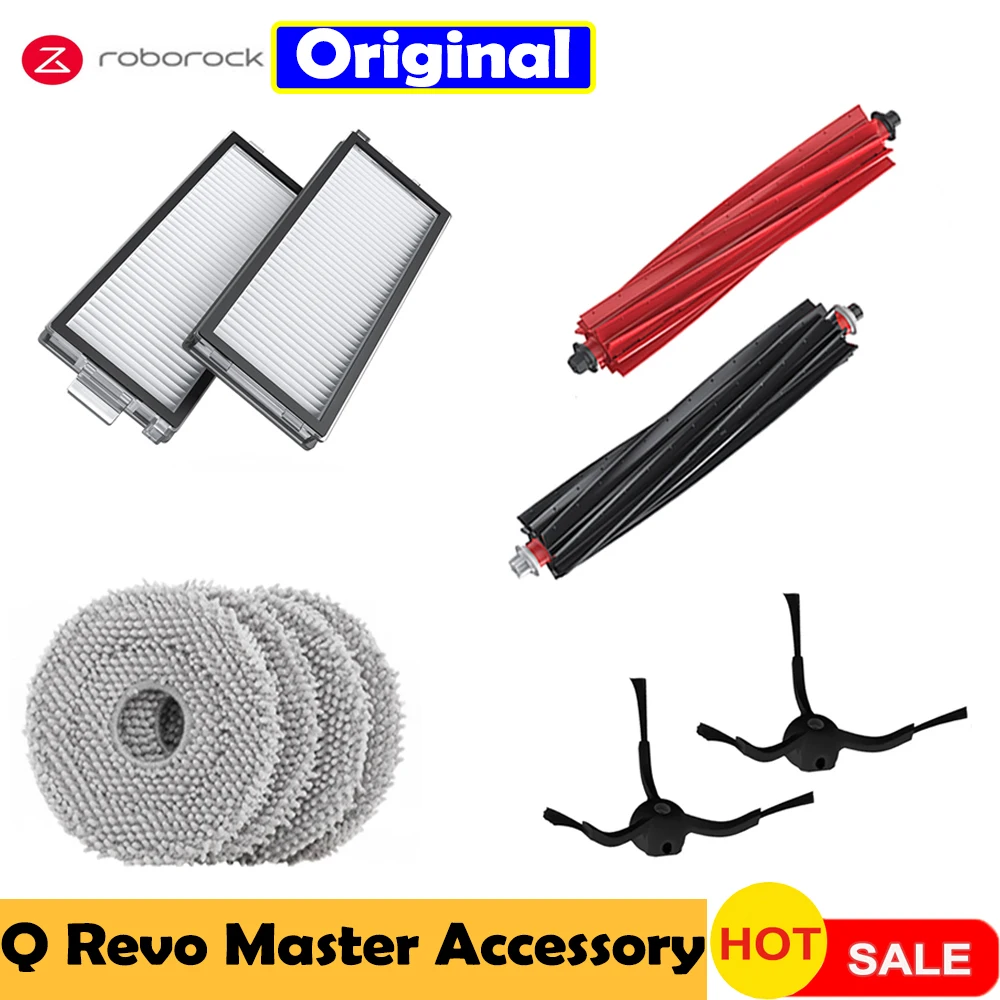 Original Roborock Q revo master/QrevoSlim Accessory Robot Vacuum Cleaner Mop Cloth MainSide Brush Hepa Filter Replacement Parts