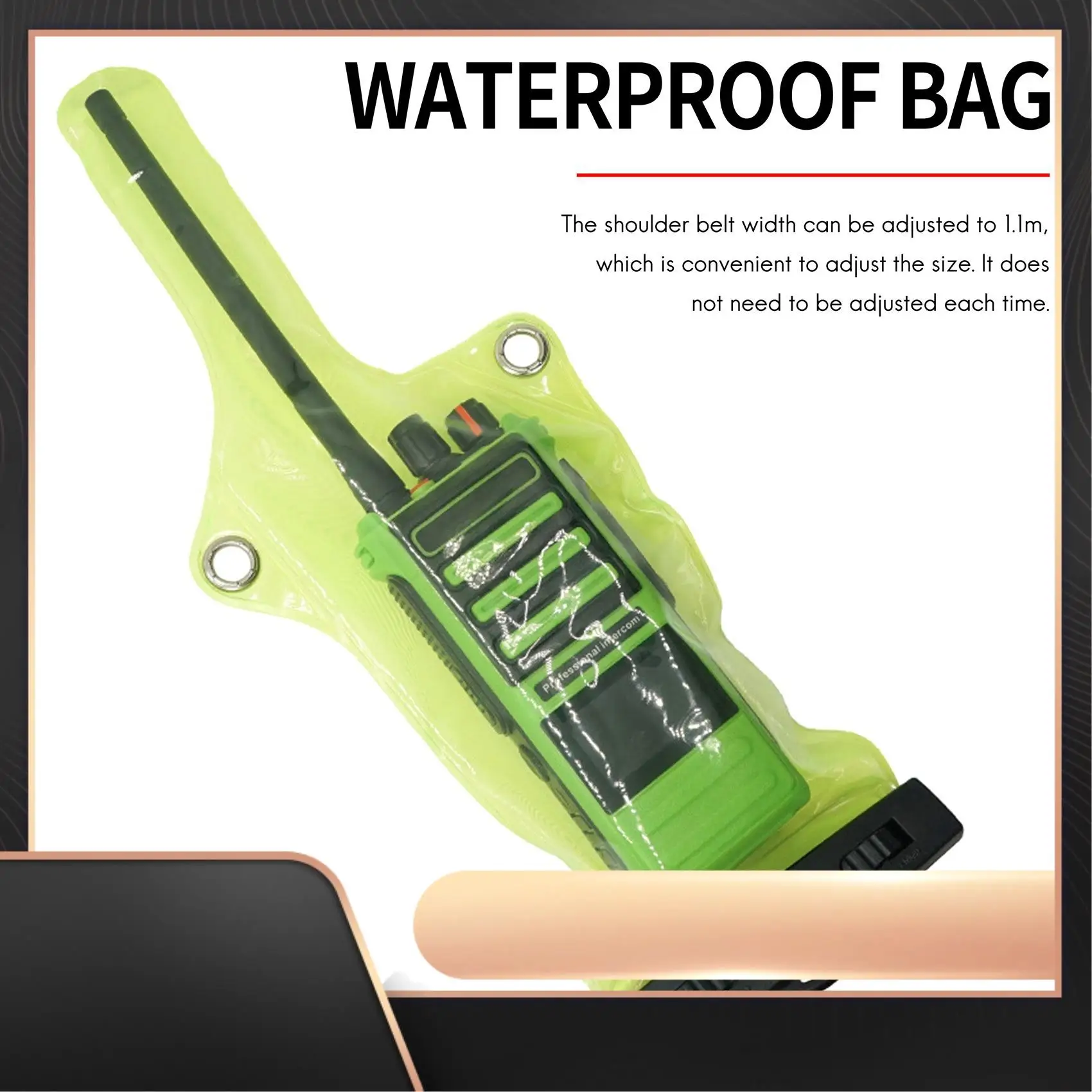

Universal Waterproof Sets/Holster Case Holder For Walkie Talkie Ham Radio Transceiver J6309G-N34R