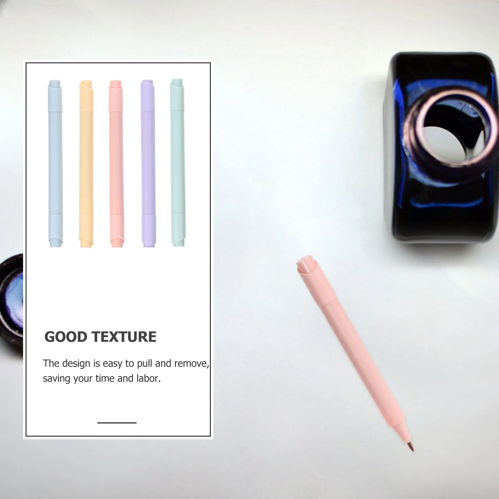 Pena Stabilo Plastik Perlengkapan Sekolah Jurnal Portabel Multifungsi Penanda Buku Tempel Rumah Tangga Kerja Air Tahan Lama