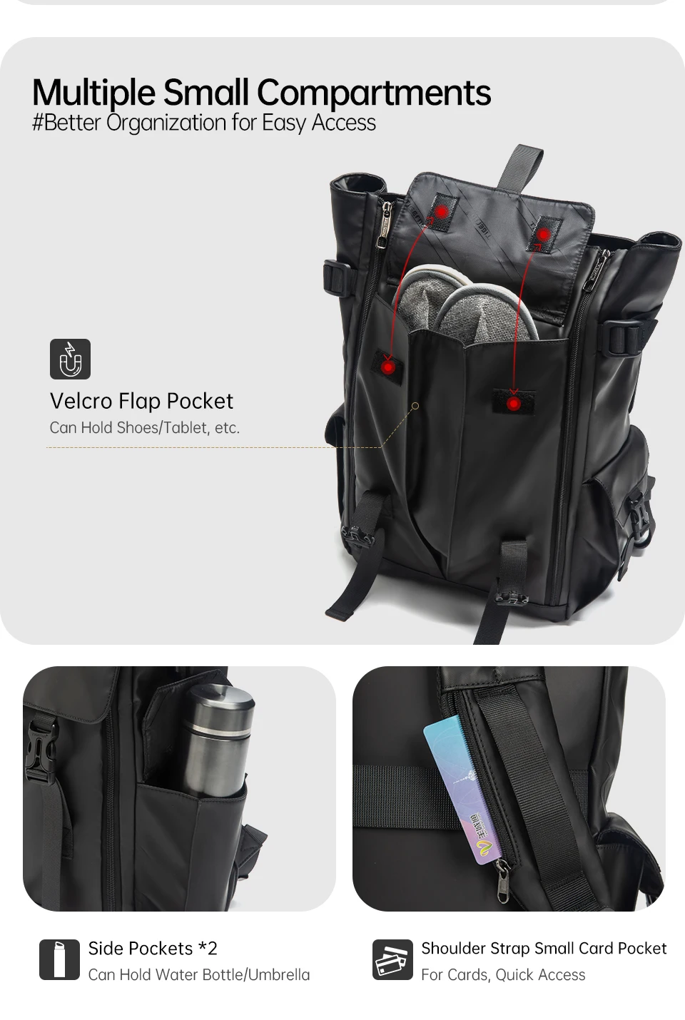 Tigernu Herren Rucksack Jugend Schulrucksäcke Mode Kabinenrucksack für Männer 15,6 Zoll Laptop Rucksäcke Reise Mochilas Rucksack – Detail 6