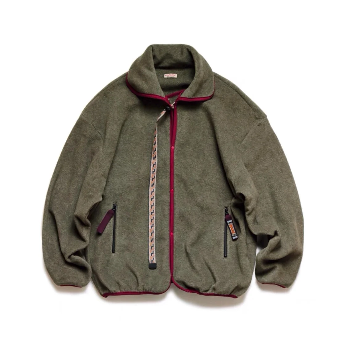 

2022 KAPITAL two-tone fleece embroidered multifunctional loose long-sleeved jacket WY641