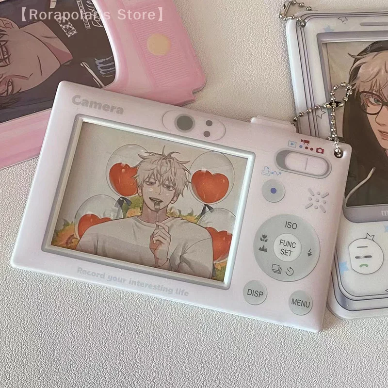 [cc]Creative Kpop Photocard Holder, 3-Inch Phone Shape Pendant for Student & Backpack Decor