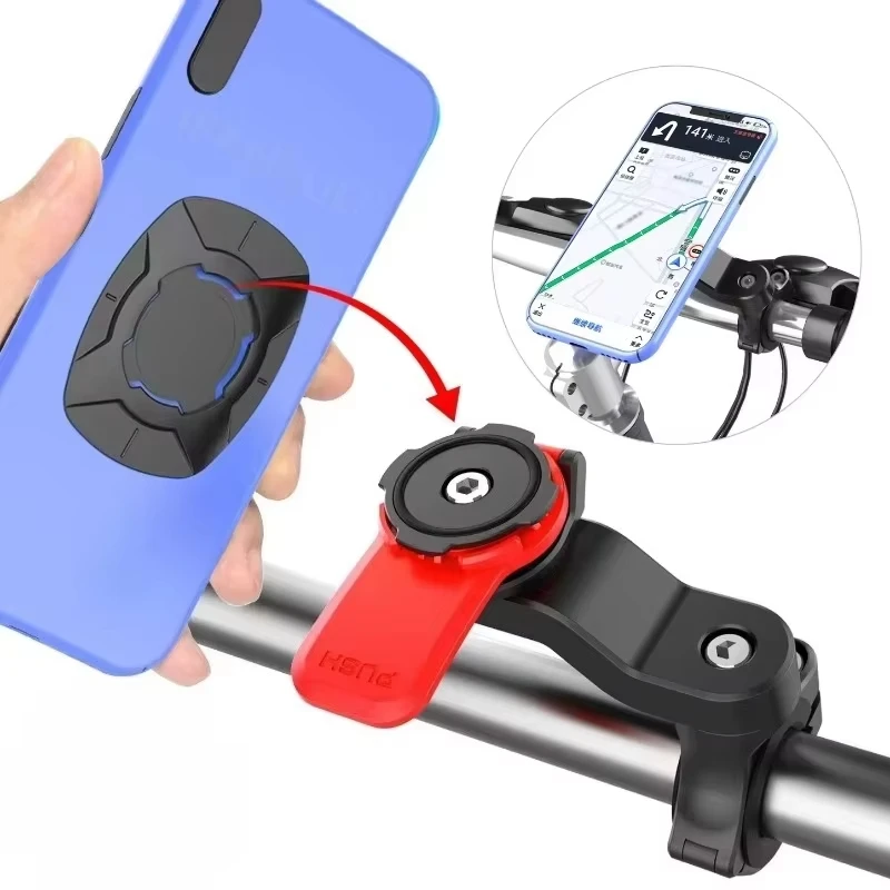 Motorfiets Telefoonhouder Schokbestendig Absorber Absorptie Modul Fiets MTB Scooter Fietsstuur Beveiliging Quick Lock Stand