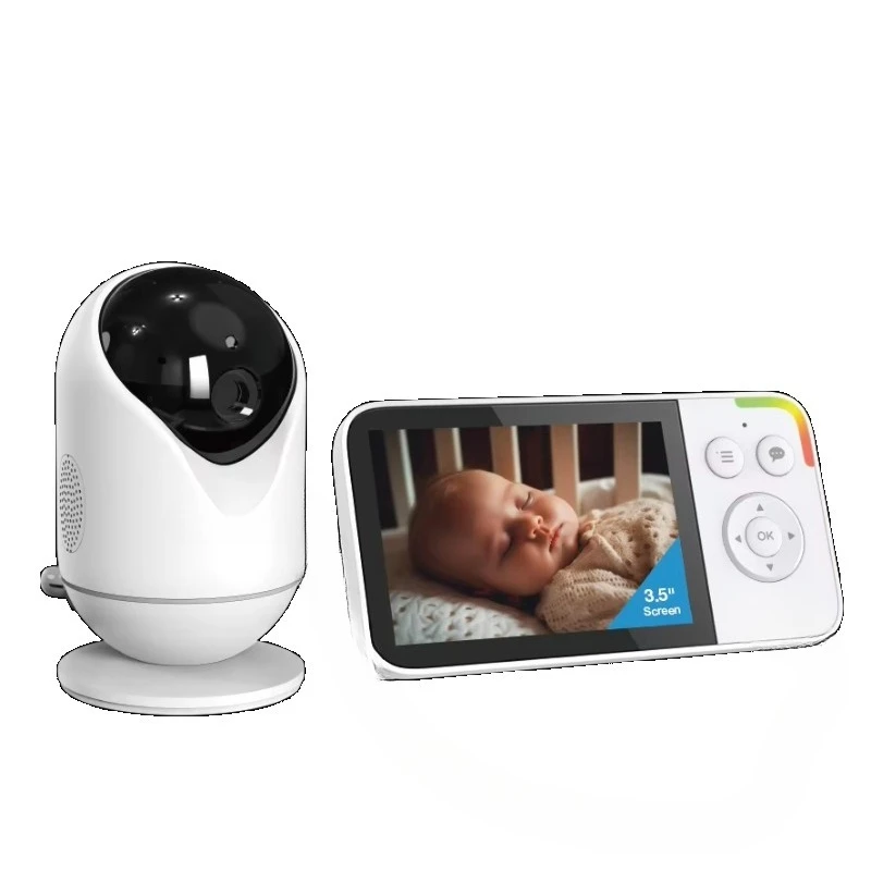 Dual Mode 3.5 Inch Baby Security Camera with Monitor 2.4Ghz Security Ptz Camera for Baby Monitor Zoom