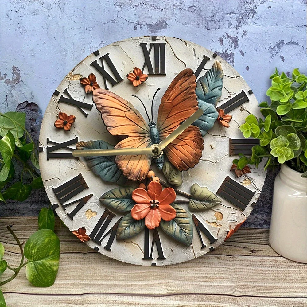 Silent Wall Clock with Butterfly Wings Design - Perfect for Living Room Decor & Mother'S Day Gift Wall Clock Modern Design