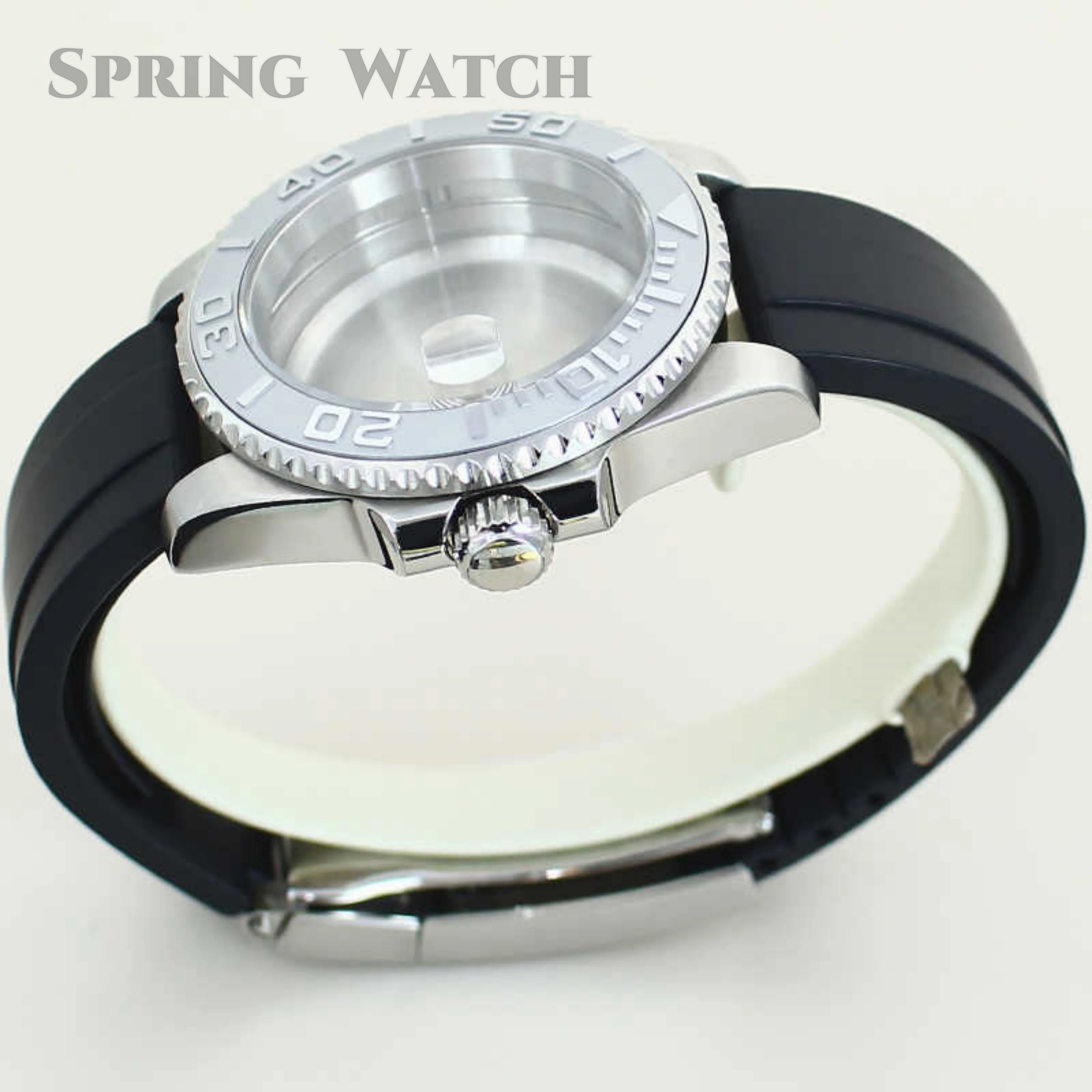 NH35 Watch Case 10ATM waterpoorf Rubber Watch Strap 316L Stainless Steel Case Suitable for SUB GMT NH34 NH35 NH36 Movement Parts